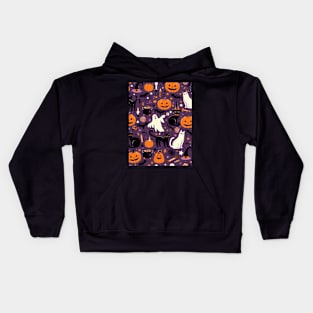 Retro Halloween Pattern Kids Hoodie